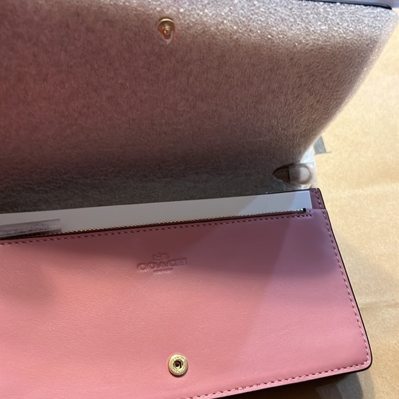 Coach Anna Foldover Clutch Crossbody With Heart Petal Print - Picture 6 of 6